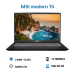 لپ تاپ 15.6 اینچی ام اس آی مدل Modern 15 B12MO i5-1235U 16GB 512GB Intel Iris Xe