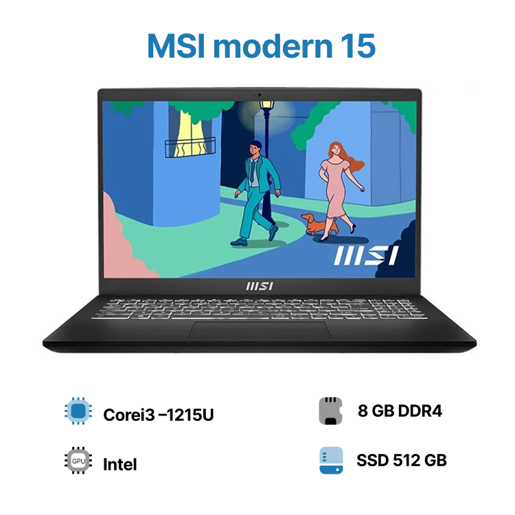 MSI Modern 15 B12MO i3-1215U