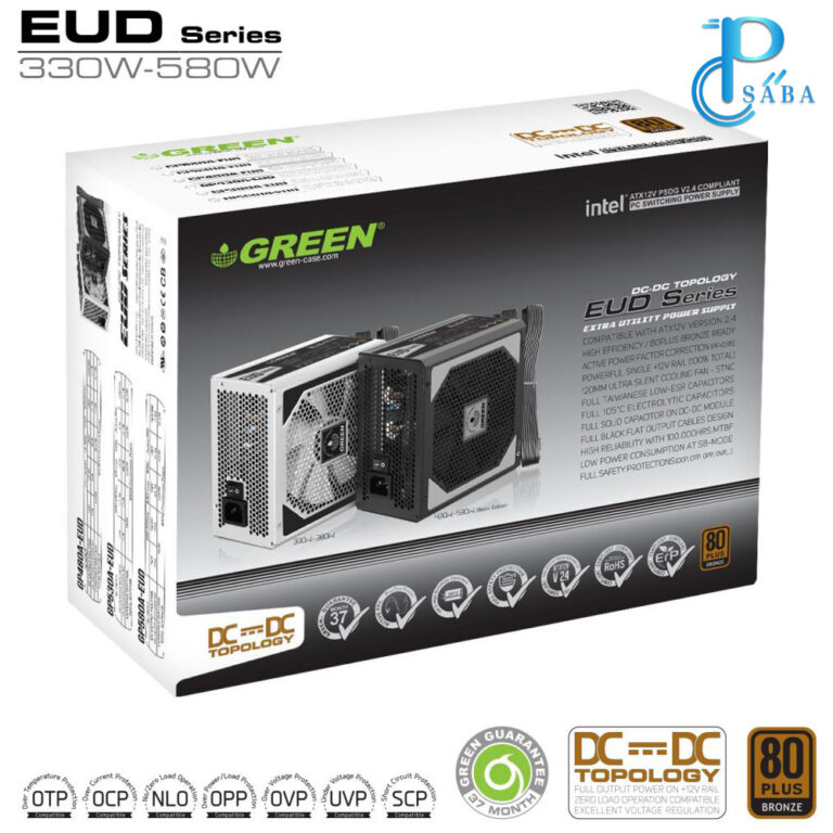 منبع تغذیه کامپیوتر گرین مدل GP480A-EUD