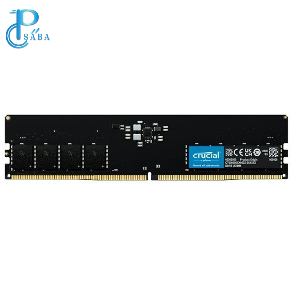 رم کامپیوتر DDR5 تک کاناله 4800 مگاهرتز CL40 کروشیال مدل CT8 ظرفیت 16 گیگابایت رم کامپیوتر DDR5 تک کاناله 4800 مگاهرتز CL40 کروشیال مدل CT8 ظرفیت 16 گیگابایت
