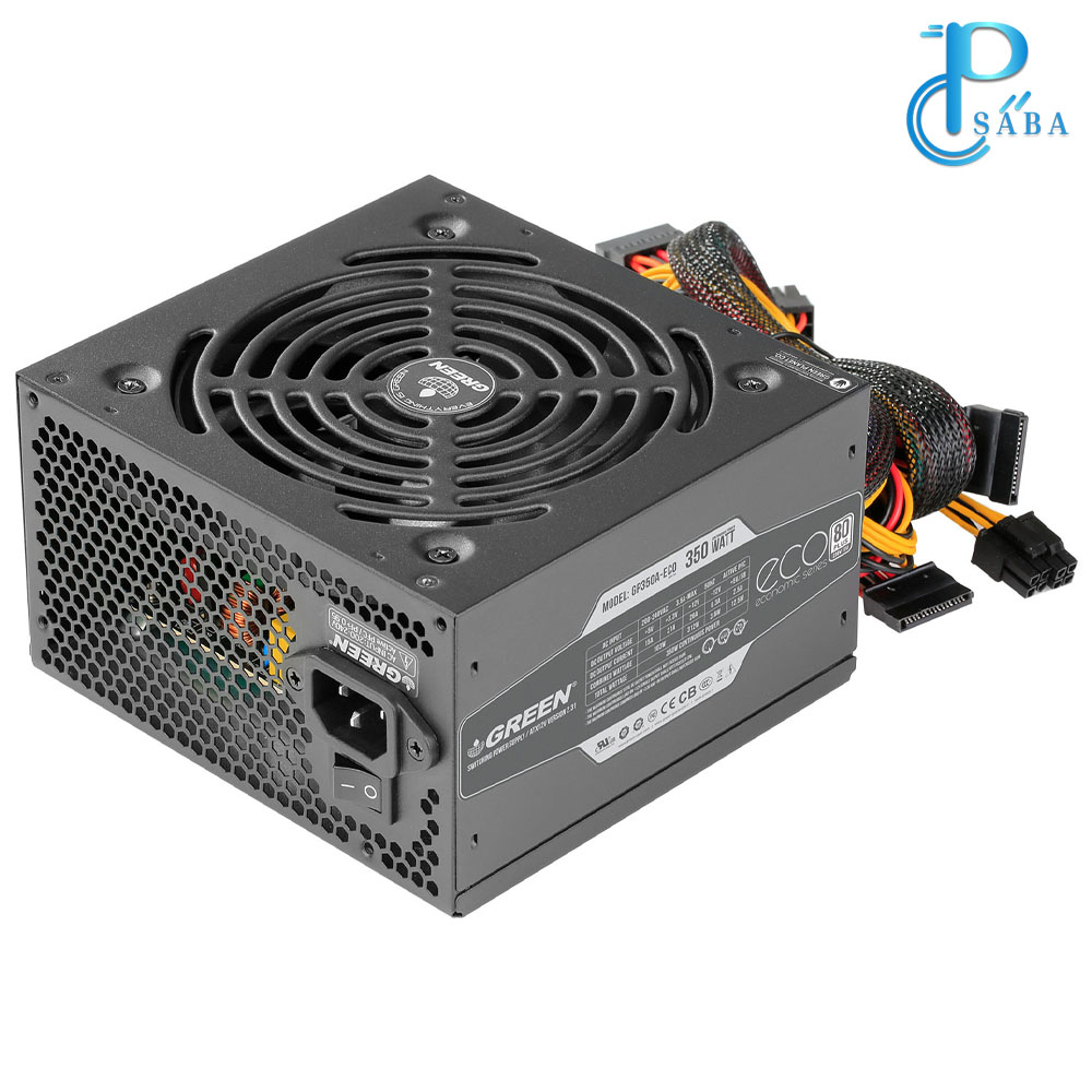 منبع تغذیه کامپیوتر گرین مدل GP350A-ECO Rev3.1 منبع تغذیه کامپیوتر گرین مدل GP350A-ECO Rev3.1