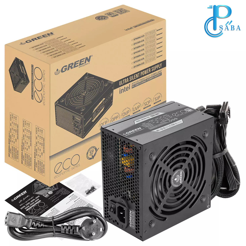 Power GP550A-ECO (1) منبع تغذیه کامپیوتر گرین مدل GP550A-ECO Rev3.1