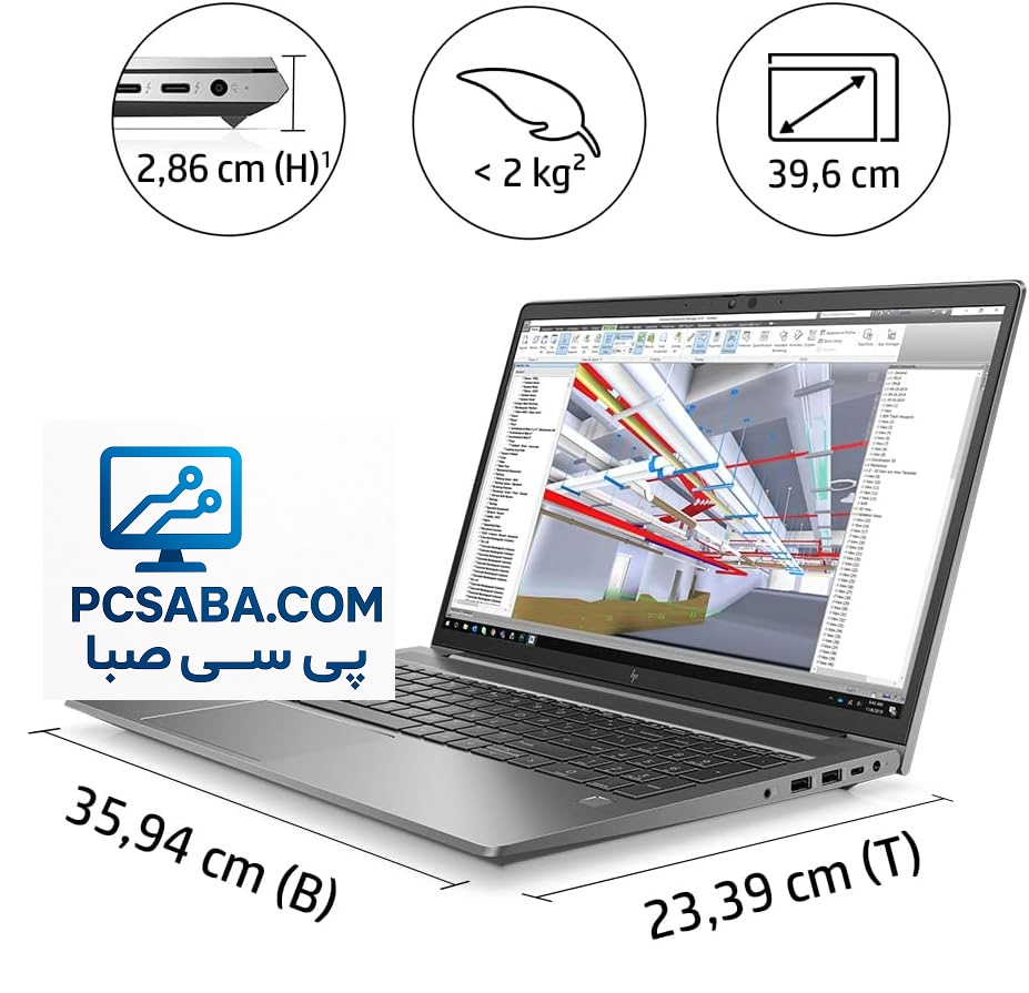 لپ&zwnj;تاپ استوک اچ&zwnj;پی مدل HP ZBook Power G8 i7-11850H RTX A2000 32GB 512GB - Image 1